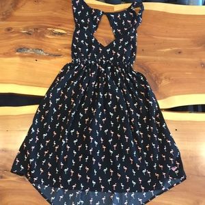 Open Back Flamingo Dress